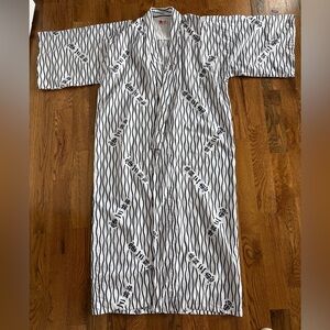 Men's Yukata Robe Japanese Summer Kimono 100% Cotton L
